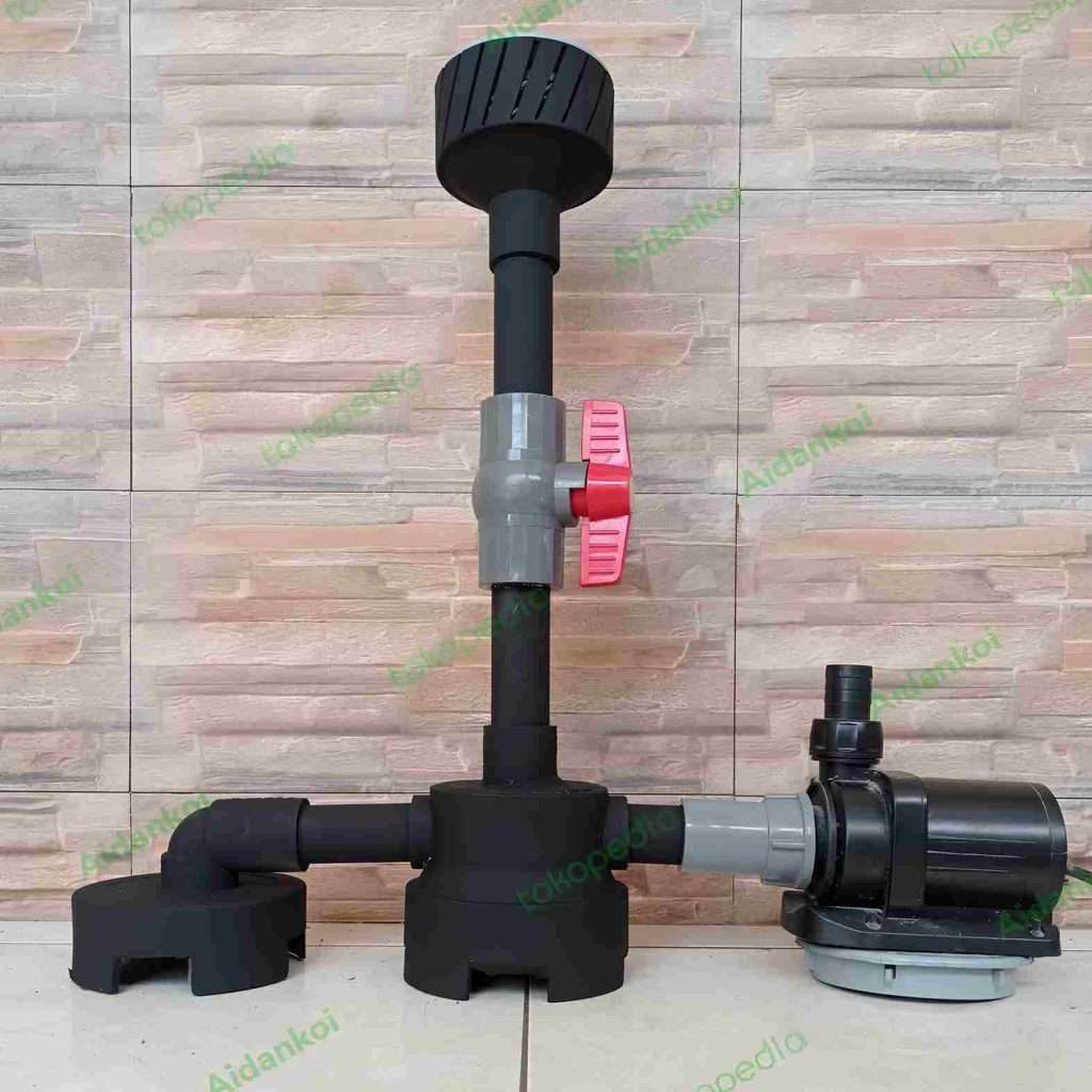 Paket skimmer vaccum drain kolam koi untuk pipa 1 inch