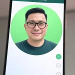 foto profil WhatsApp yang diedit untuk disimpan di galeri.